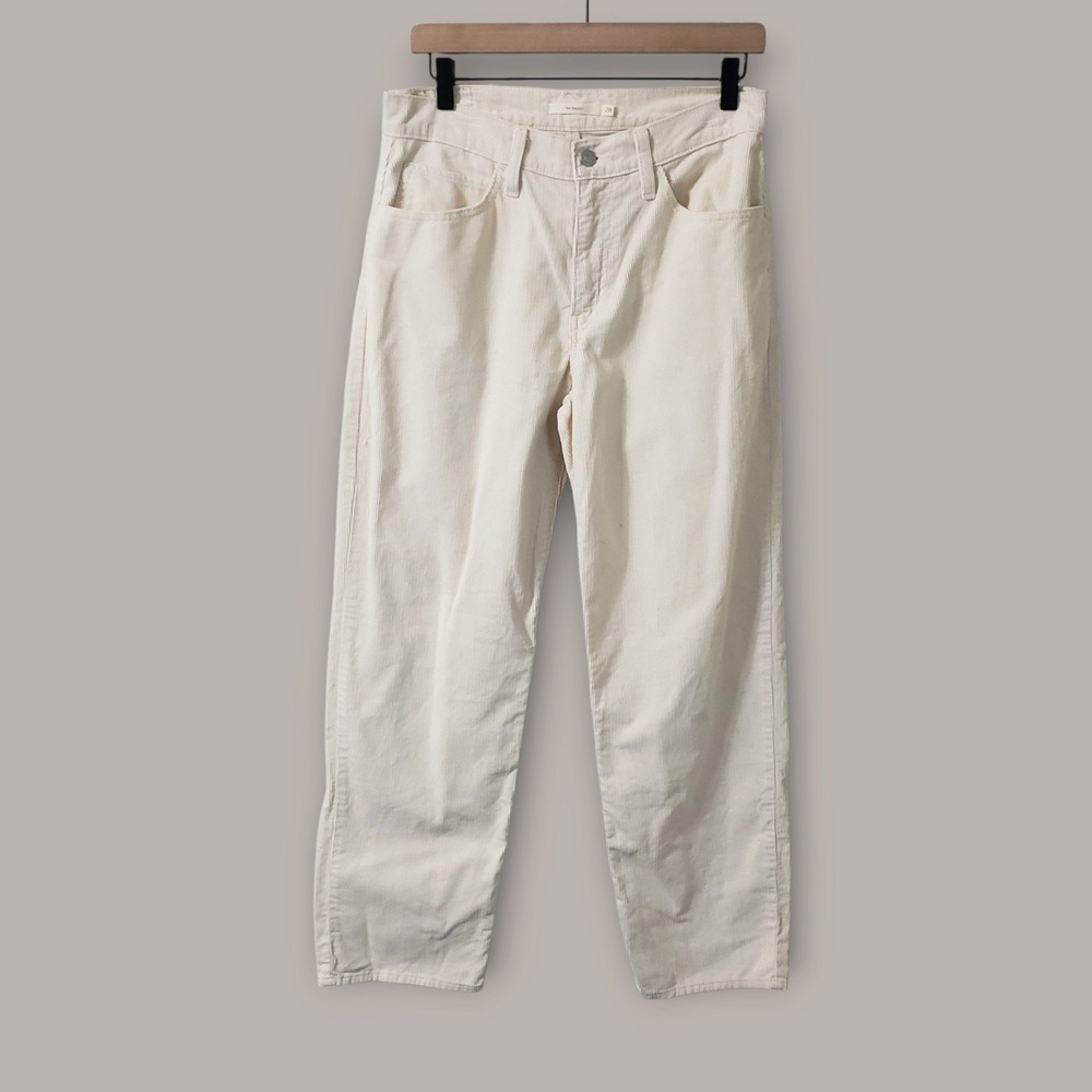 Levis 94 Baggy Corduroy Pants Cream Off White Size 28x31 High Rise Straight Leg